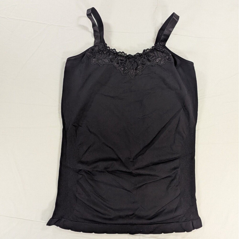 Icon Apparel Tank Top Women’s One Size Stretchy Black Lace